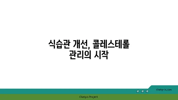 콜레스테롤 걱정 끝! 3가지 효과적인 해결 도구 | 건강, 고지혈증, 식습관