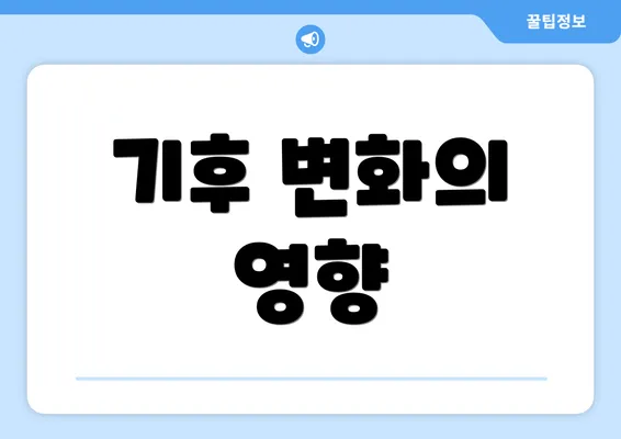기후 변화의 영향