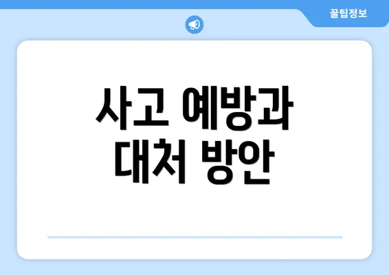 사고 예방과 대처 방안