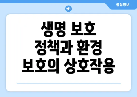 생명 보호 정책과 환경 보호의 상호작용