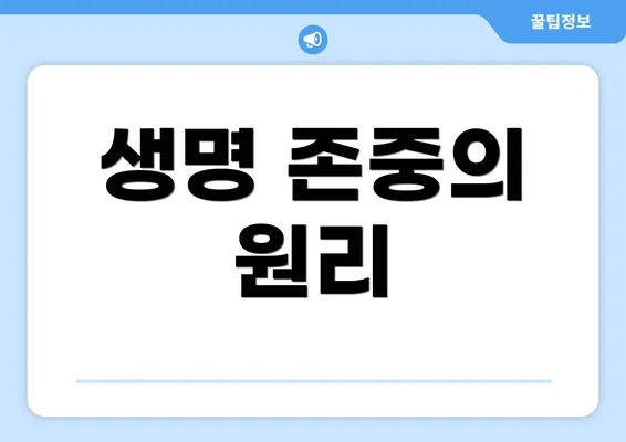생명 존중의 원리
