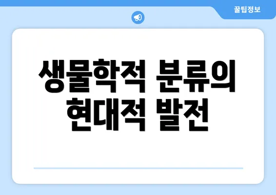 생물학적 분류의 현대적 발전