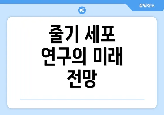 줄기 세포 연구의 미래 전망