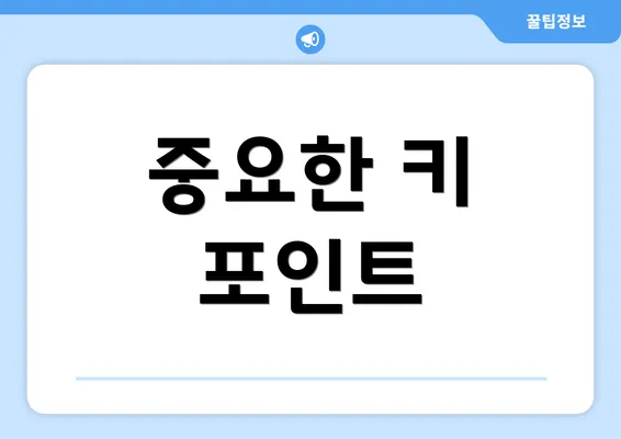중요한 키 포인트