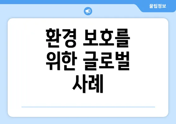 환경 보호를 위한 글로벌 사례