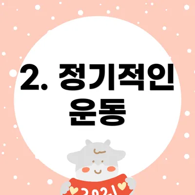 2. 정기적인 운동