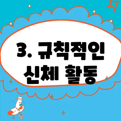 3. 규칙적인 신체 활동