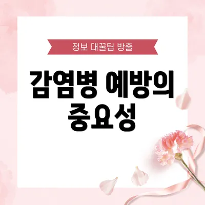 감염병 예방의 중요성