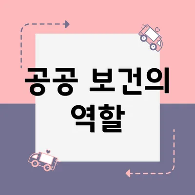 공공 보건의 역할