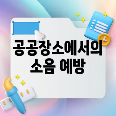 공공장소에서의 소음 예방