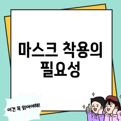 마스크 착용의 필요성