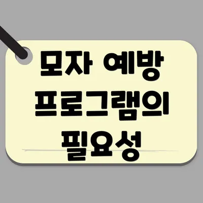 모자 예방 프로그램의 필요성