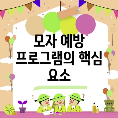모자 예방 프로그램의 핵심 요소