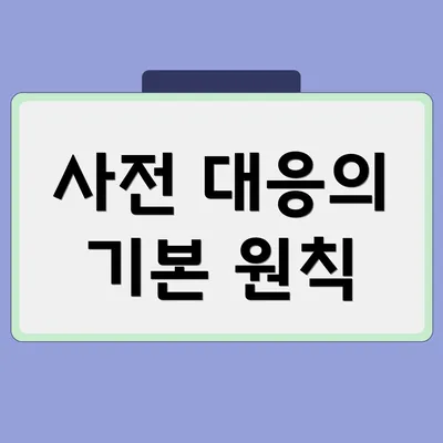 사전 대응의 기본 원칙