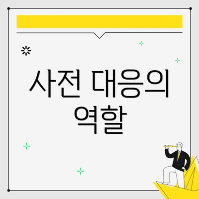 사전 대응의 역할