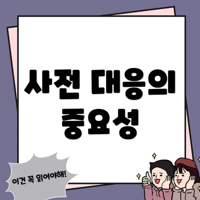 사전 대응의 중요성