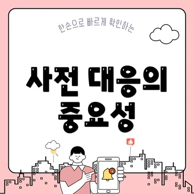 사전 대응의 중요성