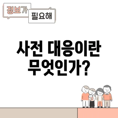 사전 대응이란 무엇인가?