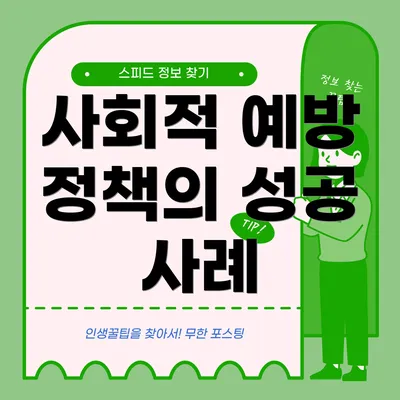 사회적 예방 정책의 성공 사례