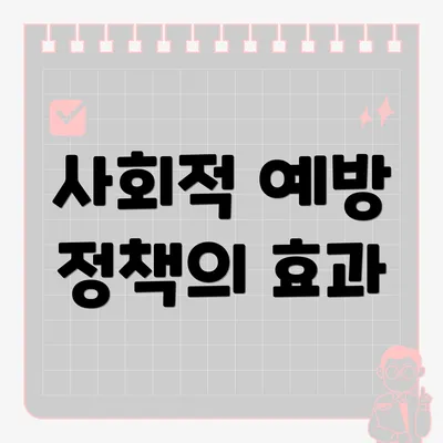 사회적 예방 정책의 효과