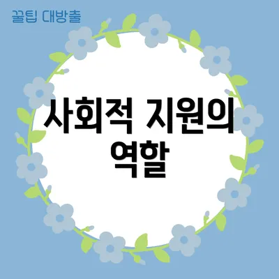 사회적 지원의 역할