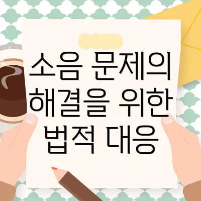소음 문제의 해결을 위한 법적 대응