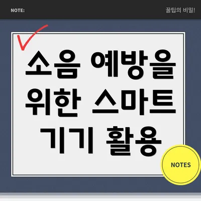 소음 예방을 위한 스마트 기기 활용