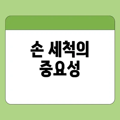 손 세척의 중요성