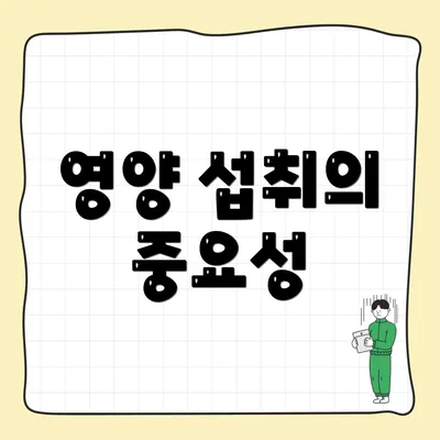 영양 섭취의 중요성