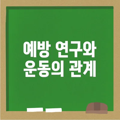 예방 연구와 운동의 관계