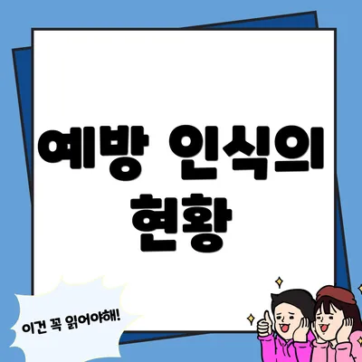 예방 인식의 현황