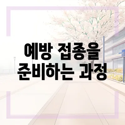 예방 접종을 준비하는 과정
