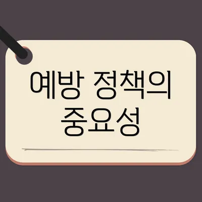 예방 정책의 중요성