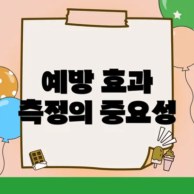 예방 효과 측정의 중요성