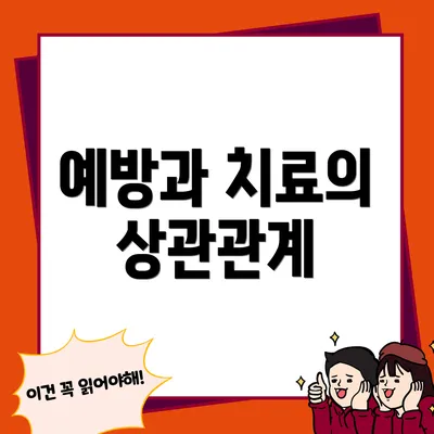 예방과 치료의 상관관계
