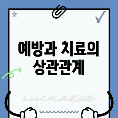 예방과 치료의 상관관계