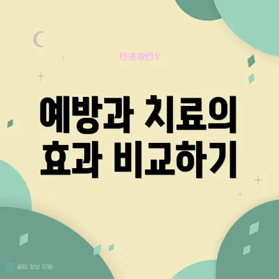 예방과 치료의 효과 비교하기