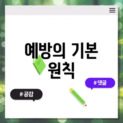 예방의 기본 원칙