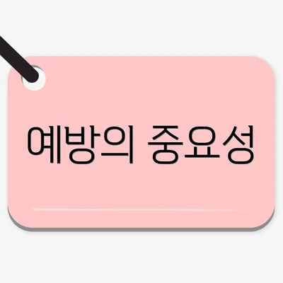 예방의 중요성