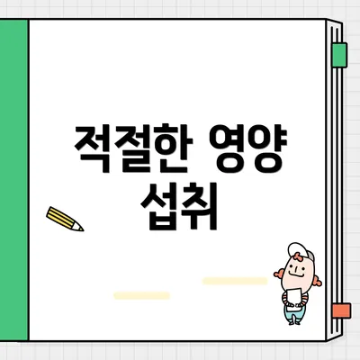 적절한 영양 섭취