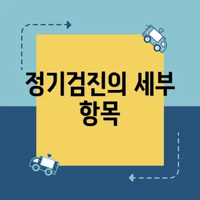 정기검진의 세부 항목