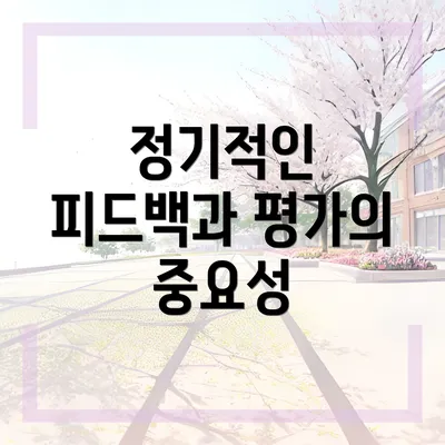 정기적인 피드백과 평가의 중요성