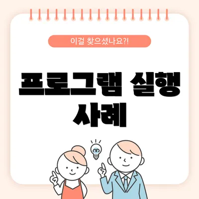 프로그램 실행 사례
