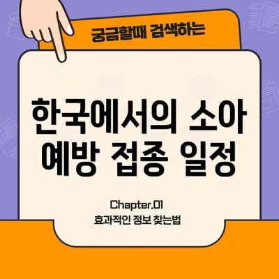 한국에서의 소아 예방 접종 일정
