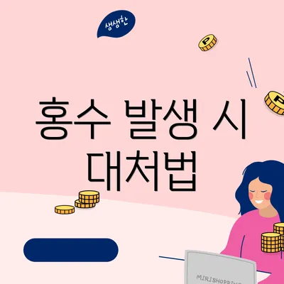 홍수 발생 시 대처법