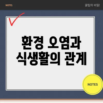 환경 오염과 식생활의 관계