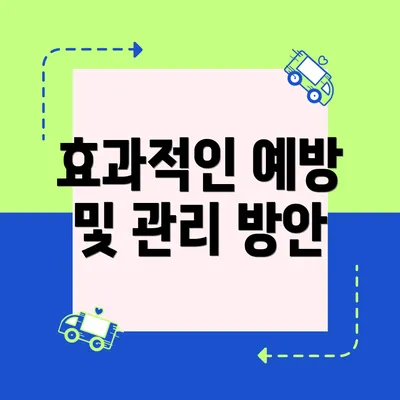 효과적인 예방 및 관리 방안