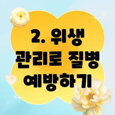 2. 위생 관리로 질병 예방하기