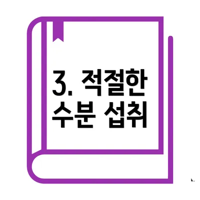 3. 적절한 수분 섭취