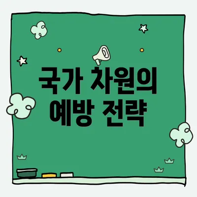 국가 차원의 예방 전략